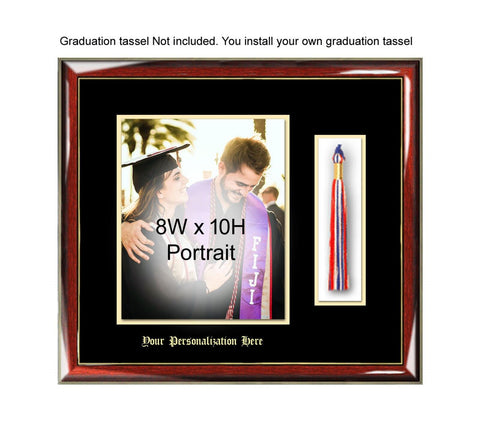 Graduation Picture Frame with 8x10 Photo and Graduation Tassel Box Holder Graduate Plaque Case Wall Frame Graduation Gift College University