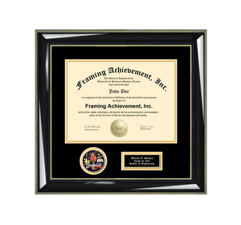 Achievement Graduation Medal University Diploma Frame College Graduate Gift Honors School Medallion Award Certificate Military Display Plaque