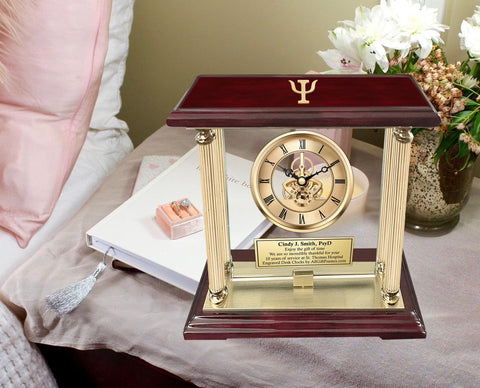 Personalize engraved clock psychology psychologist psychiatrist gift graduate