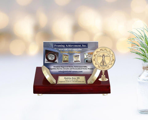 Engineer gift business card holder engineering desk name congratulation award