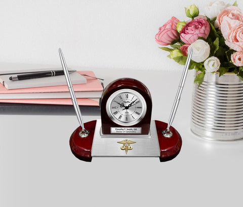 Desk nameplate engrave clock Doctor of Optometry graduation gift optometrist