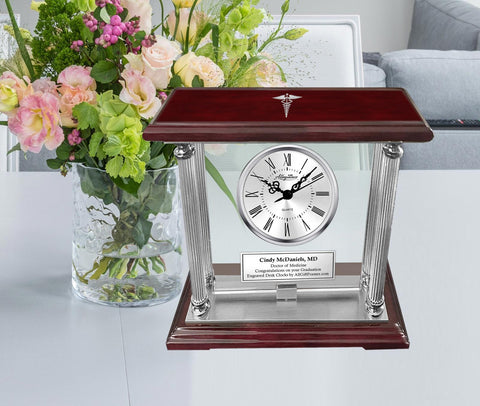 Congratulation Service Retirement Engraved Clock Doctor Physician Nurse RN MD