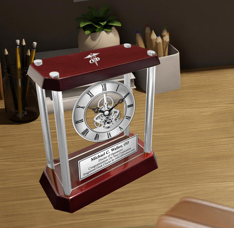 Engraved Clock Doctor of Optometry Graduation School Gift Optometrist Graduate