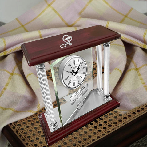 Personalized medical nursing school graduation gift nurse doctor desk clock RN