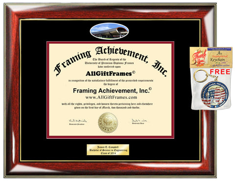 Illinois Institute of Technology Diploma Frame IIT Graduation Gift Degree Matted Framing Fisheye Picture