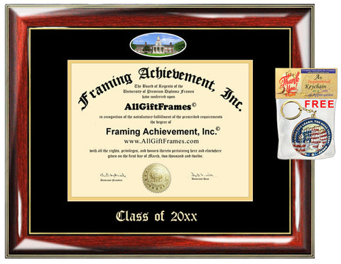 Diploma Frame Rowan University Graduation Gift Degree Mat Campus Fisheye Picture