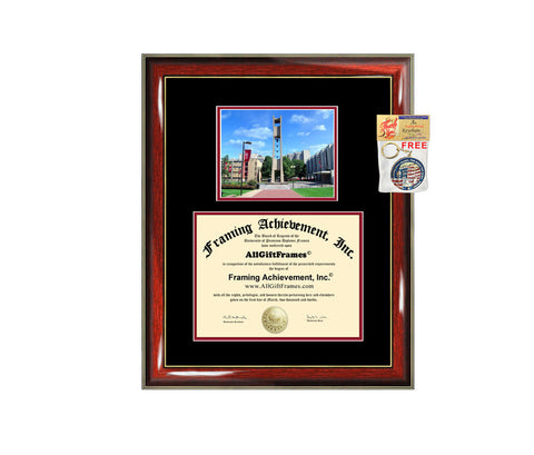 Temple graduation diploma frame campus photo certificate framing college document degree Temple plaque graduate document plaque gift