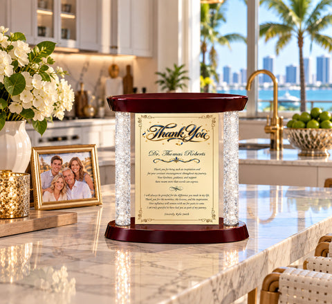 award desk plaque appreciation thank you coworker friend mentor custom message educator teacher boss colleague mom dad parents gratitude