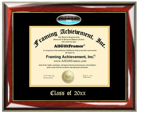 AllGiftFrames Custom Diploma Frame Embossed UCF College Best Graduation University of Central Florida Degree Frame Double Mat Campus Fisheye Picture Frame Cheap Graduate Gift