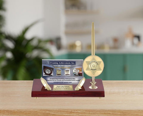 Deputy pen law enforcement congratulation sheriff service award promotion gift