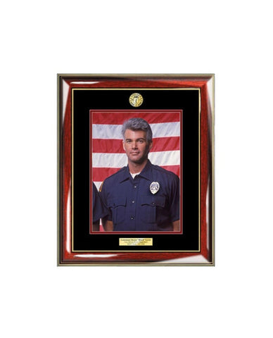 Police Officer Picture Frame 8x10 Sheriff Photo Plaque Law Enforcement Personalized Engraved Matted Graduation Retirement Promotion