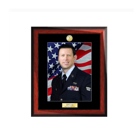 8x10 Military Picture Frame Engrave Photo Wall Plaque Soldier Veteran Retirement