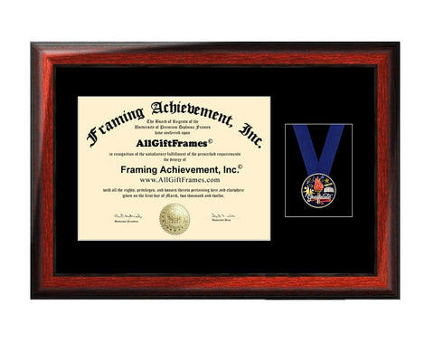 Graduation Diploma Frame Medal Ribbon Recognition Military University Degree Framing Honor Graduate Medallion Holder