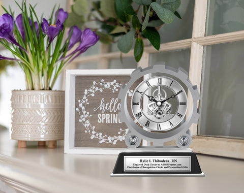 Personalized Clocks Engineer Anniversary Wedding Engrave Clock Business Promotion Boss Coworker Gift Going Away Present Birthday Love