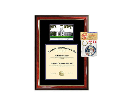 The Citadel diploma frame lithograph campus image Citadel certificate degree frames framing gift graduation plaque college graduate bachelor