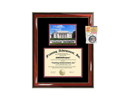 Chapman University diploma frame campus degree certificate framing gift graduation frames plaque certification award document achievement