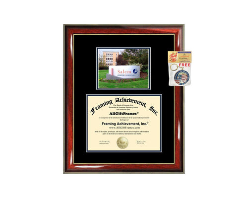 Salem State University diploma frame campus college degree certificate SSU framing gift graduation frames plaque certification document (Copy)