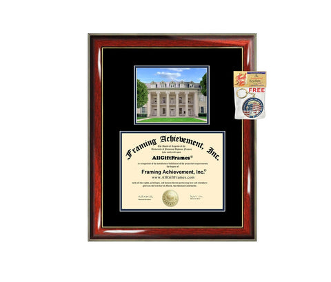 Athens State University College diploma frame campus photo certificate framing graduation document plaque graduate degree gift plaque matted