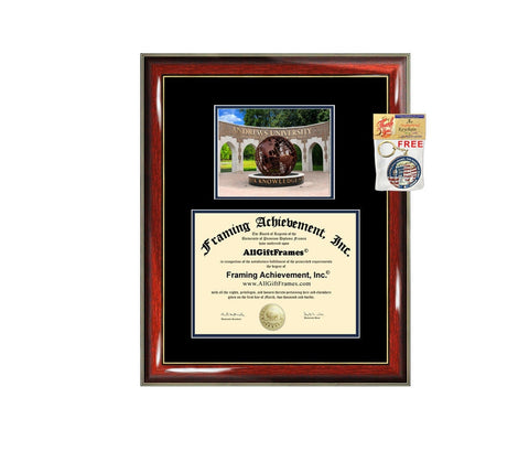 Andrews University College diploma frame campus photo certificate framing graduation document plaque graduate degree gift plaque matted mba