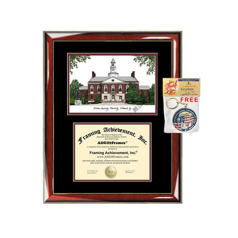 Eastern Kentucky University diploma frame lithograph EKU certificate frames graduation degree framing college document gift campus image
