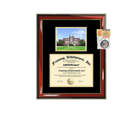 Loyola University New Orleans diploma frame campus picture certificate framing campus photo graduation document college plaque