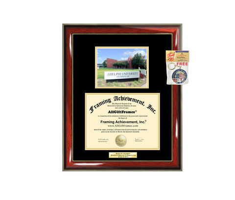 Diploma Frame Adelphi University Graduation Graduation Gift Engraved Picture Frames Engraving Large Personalized Document Degree School Photo Double Matted Framing
