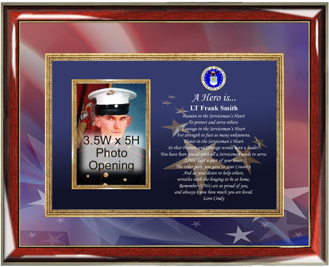 USAF Photo Frame Plaque Gift Retirement