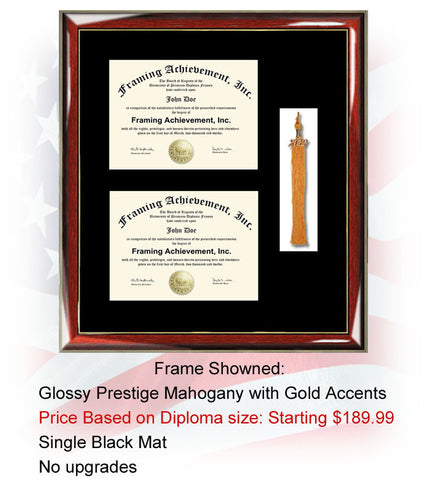 Two diploma frame tassel holder