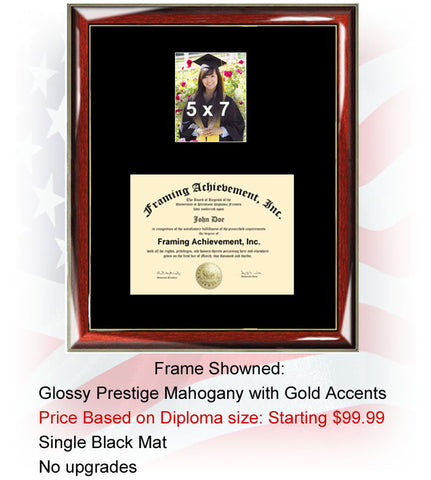 College Graduation Diploma Frame
