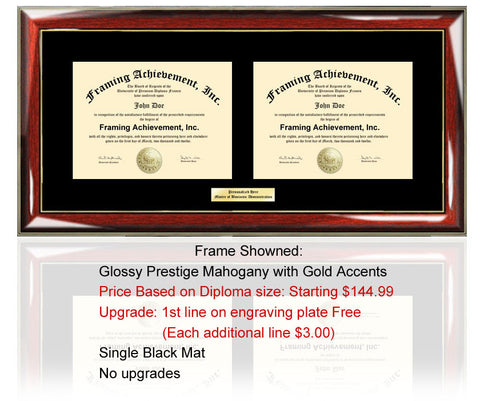 double certificate frame