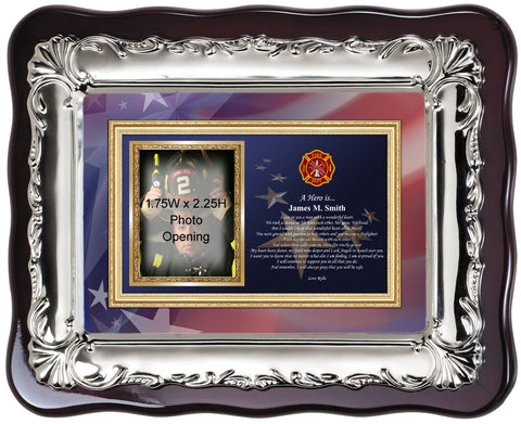 firefighter picture frame