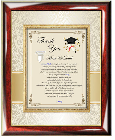 graduation thank you gift picture frame