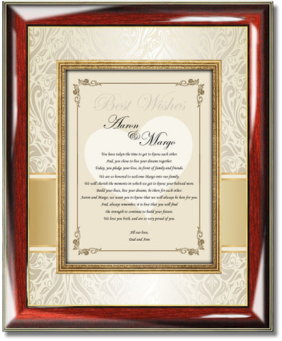 wedding poetry picture frame
