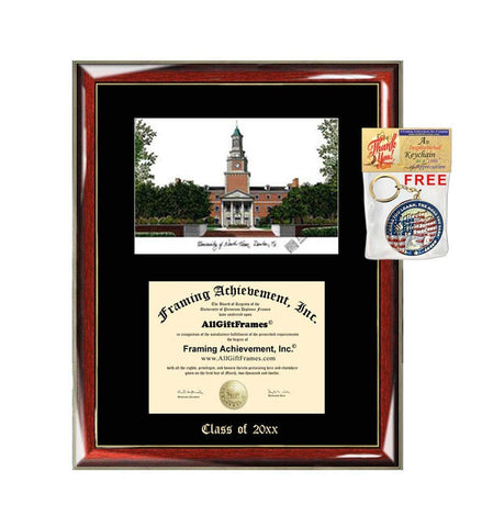 University of North Texas Diploma Frame Emboss Lithograph UNT Graduation Degree Framing Graduate Gift Certificate University Diploma Frames
