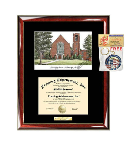 University of Tennessee Chattanooga UTC Diploma Frame Lithograph Graduate Gift Graduation Degree Framing Plaque Certificate Holder Case University Frame