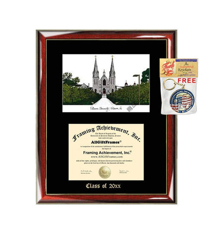 Villanova University Diploma Frame Emboss Lithograph Degree Framing Graduation Gift Plaque Certificate Holder Case Graduate Diploma Frame
