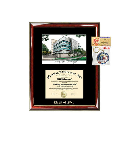 University of California Irvine Diploma Frame Emboss Lithograph UCI Campus Image Graduation Diploma Holder Case Certificate Graduate Plaque Black Matted University Frames