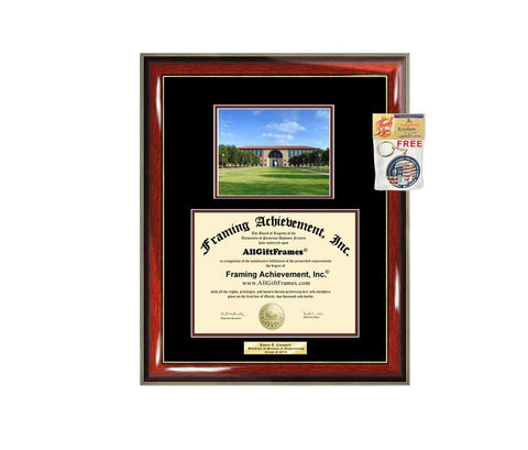 Diploma Frame TAMIU Texas A&M International University Graduation Gift Idea Engraved Picture Frames Engraving Degree Bachelor Masters MBA PHD Doctorate School