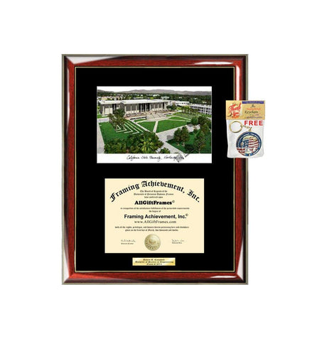 California State University Northridge CSUN Diploma Frame Lithograph Degree Graduation Framing Black Matted Engraved Custom Graduate Gift Holder Case