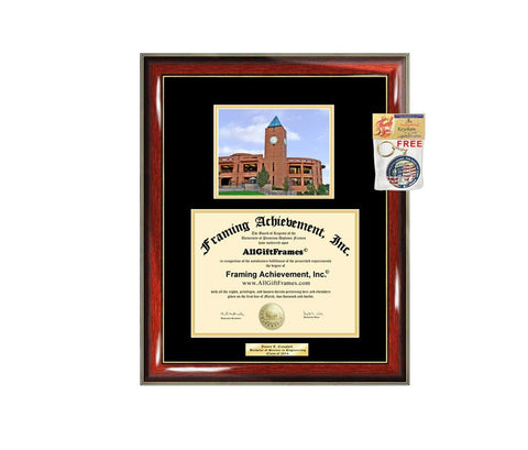 Diploma Frame University of Hartford School Campus Photo Double Matted Degree Framing Graduation Gift Bachelor Master MBA Doctorate PHD Best