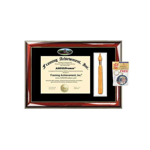 AllGiftFrames Hardin–Simmons University Diploma Tassel Frame HSU School Campus Photo Custom Tassel College Degree Double Framing Document Graduation Gift Bachelor Master MBA Doctorate PHD Certificate
