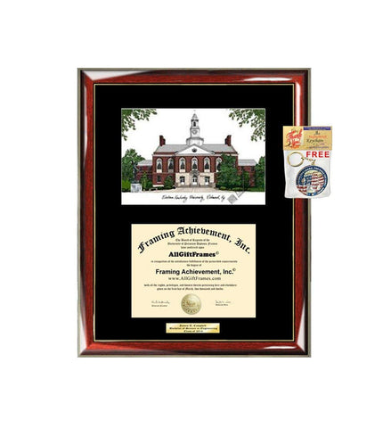 Eastern Kentucky University EKU Diploma Frame Lithograph Degree Graduation Framing Black Matted Engraved Custom University Graduate Gift Holder Case