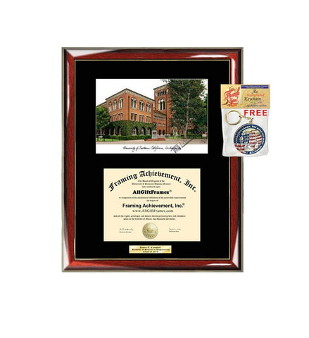 University of Southern California Diploma Frame Lithograph USC Graduation Degree Frames Graduate Gift Framing University Diploma Frame
