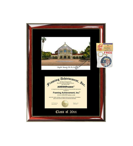 Stanford University Diploma Frame Emboss Lithograph Graduation Degree Framing Gift College Graduate Plaque Black Matted University Diploma Frames
