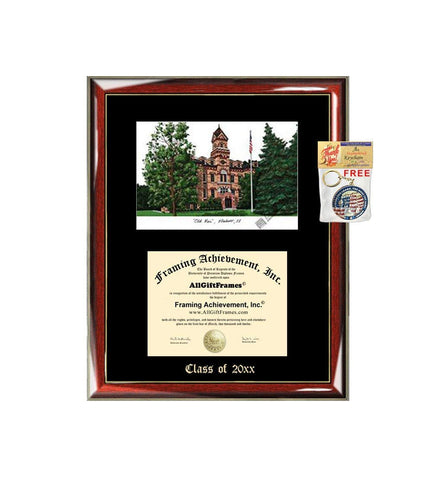 Elmhurst College Graduation Custom Frame Emboss Lithograph Diploma Degree Framing Embossed Bachelor MBA Master PHD Certificate Framing