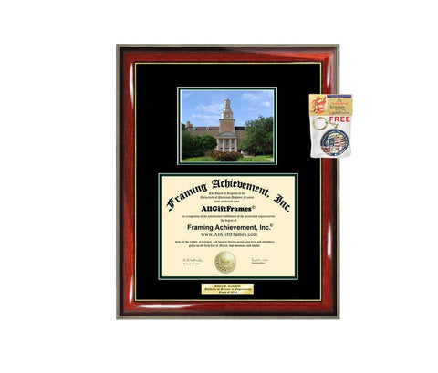 Diploma Frame University of North Texas UNT Graduation Gift Idea Engraved Picture Frames Engraving Degree Cheap Graduate Bachelor Masters MBA PHD Doctorate School