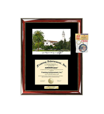 Loyola Marymount University LMU Diploma Frame Lithograph Degree Graduation Framing Black Matted Engraved Custom University Graduate Gift Holder Case