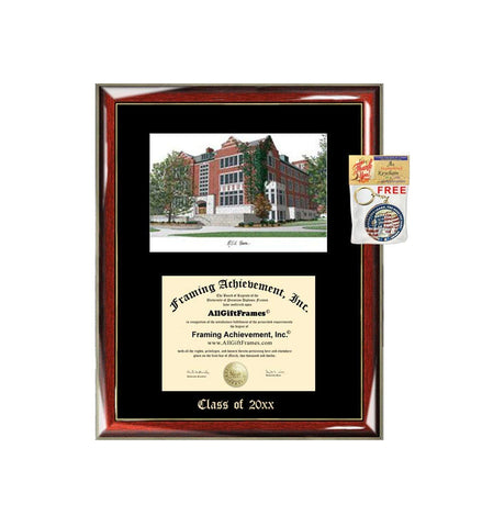 Michigan State University Student Union MSU Graduation Custom Frame Emboss Lithograph Diploma Degree Framing Embossed Bachelor MBA Master PHD Certificate Framing