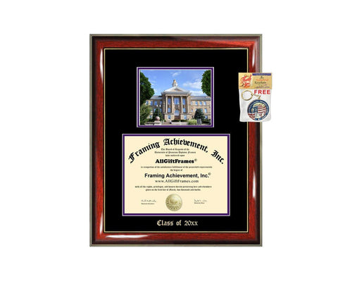Diploma Frame Big Western Illinois University Graduation Gift Case WIU Embossed Picture Frames Engraving Degree Graduate Bachelor Masters MBA PHD Doctorate School