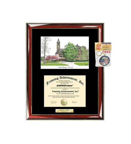 AllGiftFrames Cornell University Diploma Frame Lithograph Degree Graduation Framing Black Matted Engraved Custom University Graduate Gift Holder Case